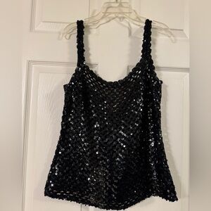 Black sequin tanktop